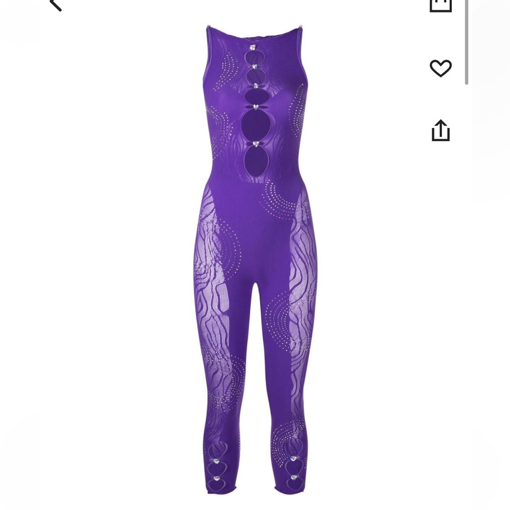 poster girl Janice rhinestone embellishment jump suit